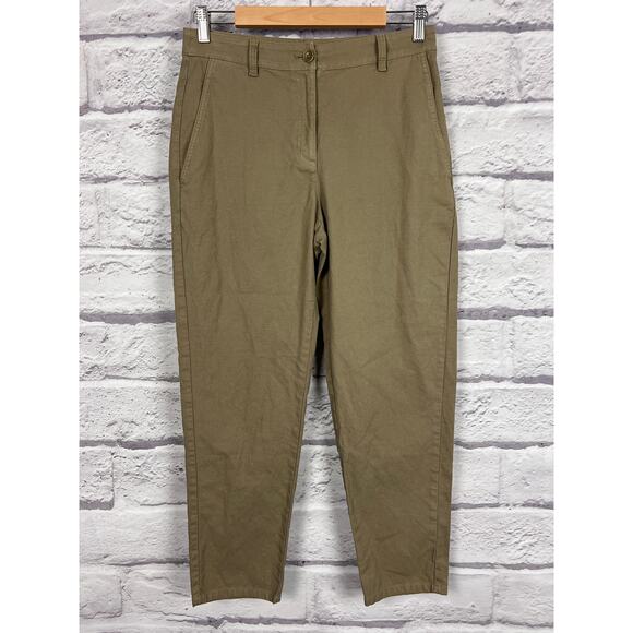 EILEEN FISHER Women's‎ 6P Green Organic Cotton Hemp Stretch Tapered Ankle Pants - Picture 4 of 11
